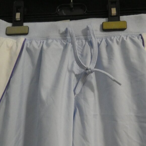 OLD NAVY | medium | Light Blue Insulated Sport Pants with Stripes & Silver Print - Picture 4 of 16